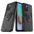Custodia Ibrida Xiaomi Redmi 10 con Supporto ad Anello - Nera