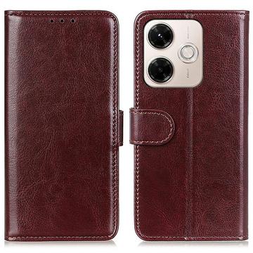Xiaomi Redmi 13x Custodia a portafoglio con supporto - Marrone