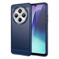 Custodia in TPU Spazzolato per Xiaomi Redmi 14C - Fibra di Carbonio - Blu