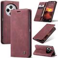 Custodia a Portafoglio Caseme 013 Serie per Xiaomi Redmi 14C - Rosso vino