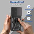 Custodia ibrida con anello rotante e protezione per fotocamera per Xiaomi Redmi 15 4G/5G - Nera