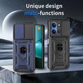 Custodia ibrida con anello rotante e protezione per fotocamera per Xiaomi Redmi 15 4G/5G - Rosa Oro