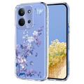 Custodia in TPU con motivo floreale per Xiaomi Redmi 15C - Viola
