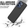 Custodia in silicone liquido con cinghia a mano per Xiaomi Redmi 15C - Nera