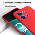 Custodia in silicone liquido con cinghia a mano per Xiaomi Redmi 15C - Rossa