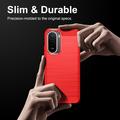 Custodia in TPU spazzolato per Xiaomi Redmi 15a/R70/R70m - Fibra di Carbonio