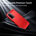 Custodia in TPU spazzolato per Xiaomi Redmi 15a/R70/R70m - Fibra di Carbonio