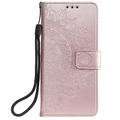Custodia a portafoglio Mandala per Xiaomi Redmi 15a con cinturino da polso - Rosa