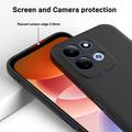 Custodia in silicone liquido con cinghia a mano per Xiaomi Redmi 17 5G/4G/M100 - Nera