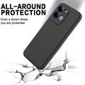 Custodia in silicone liquido con cinghia a mano per Xiaomi Redmi 17 5G/4G/M100 - Nera
