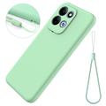Custodia in silicone liquido con cinghia a mano per Xiaomi Redmi 17 5G/4G/M100 - Verde