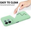 Custodia in silicone liquido con cinghia a mano per Xiaomi Redmi 17 5G/4G/M100 - Verde