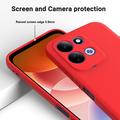 Custodia in silicone liquido con cinghia a mano per Xiaomi Redmi 17 5G/4G/M100 - Rossa