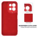 Custodia in silicone liquido con cinghia a mano per Xiaomi Redmi 17 5G/4G/M100 - Rossa
