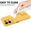 Custodia in silicone liquido con cinghia a mano per Xiaomi Redmi 17 5G/4G/M100 - Gialla
