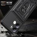 Custodia ibrida con anello rotante e protezione per fotocamera per Xiaomi Redmi 17 5G/4G - Nera