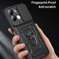 Custodia ibrida con anello rotante e protezione per fotocamera per Xiaomi Redmi 17 5G/4G - Nera