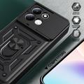 Custodia ibrida con anello rotante e protezione per fotocamera per Xiaomi Redmi 17 5G/4G - Nera