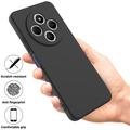 Custodia in silicone liquido con cinghia a mano per Xiaomi Redmi 17C - Nera