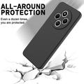 Custodia in silicone liquido con cinghia a mano per Xiaomi Redmi 17C - Nera