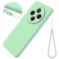 Custodia in silicone liquido con cinghia a mano per Xiaomi Redmi 17C - Verde