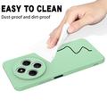 Custodia in silicone liquido con cinghia a mano per Xiaomi Redmi 17C - Verde