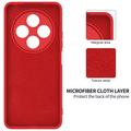 Custodia in silicone liquido con cinghia a mano per Xiaomi Redmi 17C - Rossa