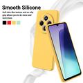 Custodia in silicone liquido con cinghia a mano per Xiaomi Redmi 17C - Gialla