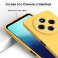 Custodia in silicone liquido con cinghia a mano per Xiaomi Redmi 17C - Gialla