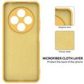 Custodia in silicone liquido con cinghia a mano per Xiaomi Redmi 17C - Gialla