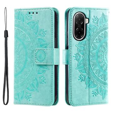 Custodia a portafoglio per Xiaomi Redmi A5 4G/Poco C71 serie Mandala - Verde