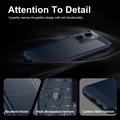 Custodia in TPU spazzolato per Xiaomi Redmi A7 Pro - Fibra di Carbonio - Blu