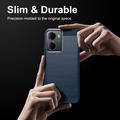 Custodia in TPU spazzolato per Xiaomi Redmi A7 Pro - Fibra di Carbonio - Blu