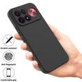 Custodia in silicone liquido con cinghia a mano per Xiaomi Redmi K100 Pro Max/Poco F9 Ultra - Nera