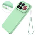 Custodia in silicone liquido con cinghia a mano per Xiaomi Redmi K100 Pro Max/Poco F9 Ultra - Verde