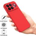 Custodia in silicone liquido con cinghia a mano per Xiaomi Redmi K100 Pro Max/Poco F9 Ultra - Rossa