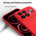 Custodia in silicone liquido con cinghia a mano per Xiaomi Redmi K100 Pro Max/Poco F9 Ultra - Rossa