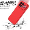 Custodia in silicone liquido con cinghia a mano per Xiaomi Redmi K100 Pro Max/Poco F9 Ultra - Rossa