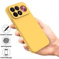 Custodia in silicone liquido con cinghia a mano per Xiaomi Redmi K100 Pro Max/Poco F9 Ultra - Gialla
