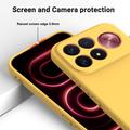 Custodia in silicone liquido con cinghia a mano per Xiaomi Redmi K100 Pro Max/Poco F9 Ultra - Gialla