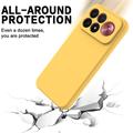 Custodia in silicone liquido con cinghia a mano per Xiaomi Redmi K100 Pro Max/Poco F9 Ultra - Gialla