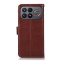 Xiaomi Redmi K100 Pro Max/Poco F9 Ultra Custodia in pelle a portafoglio con RFID - Marrone