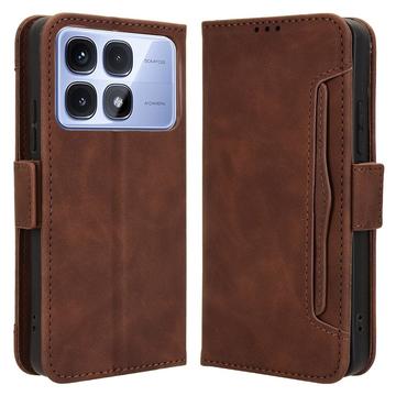 Custodia a Portafoglio Serie Cardholder per Xiaomi Redmi K70 Ultra - Marrone