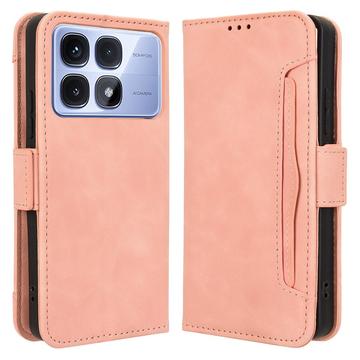 Custodia a Portafoglio Serie Cardholder per Xiaomi Redmi K70 Ultra - Rosa