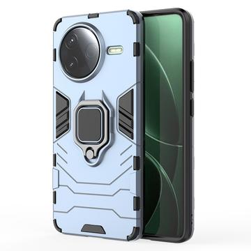 Custodia ibrida Xiaomi Redmi K80/Poco F7 Pro con supporto ad anello - blu