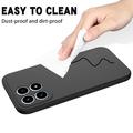 Custodia in silicone liquido con cinghia a mano per Xiaomi Redmi K90 - Nera