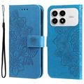 Custodia a portafoglio per Xiaomi Redmi K90/Poco F8 Pro serie Mandala - Blu