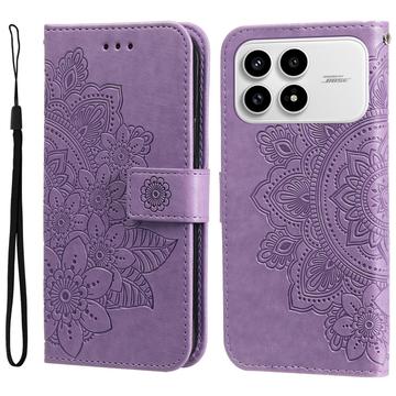 Custodia a portafoglio per Xiaomi Redmi K90/Poco F8 Pro serie Mandala - Viola