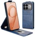 Xiaomi Redmi K90 Pro Max/Poco F8 Ultra Custodia verticale con supporto - Blu scuro