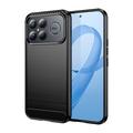 Custodia in TPU spazzolato per Xiaomi Redmi K90 Pro Max/Poco F8 Ultra - Fibra di Carbonio